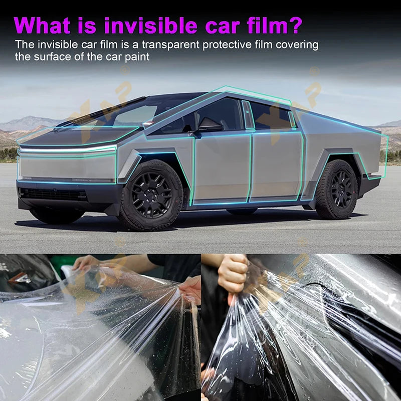 Tpu Invisible Car Paint Protection Film Clear Bra Ppf Decal Kit for Tesla Cybertruck 2024-Up Anti-Scratch Trim Car Accessories