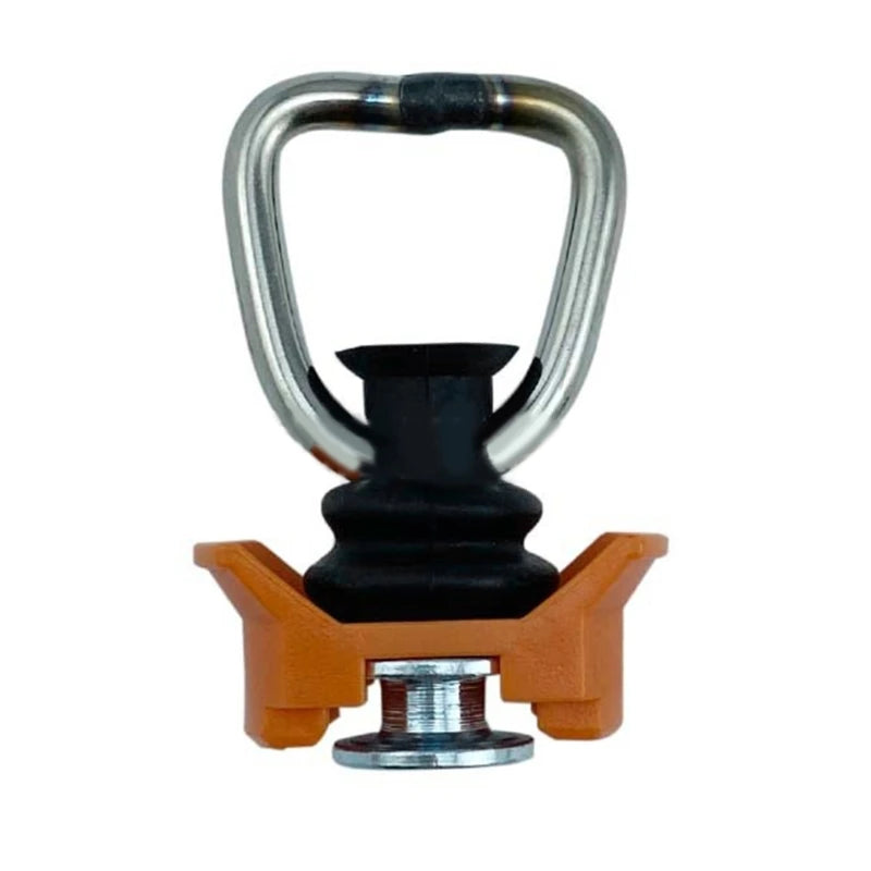 RV Boat Tie Down Anchor Single Stud Fitting L Track 1322LB Capacity with Stainless Steel Round Ring Hanging Hook Cargo Control