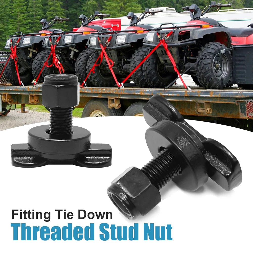 8/16PCS Threaded Stud Fitting Bearing 6000 LBS Heavy-Duty Bolt Down Anchor Points L Track Threaded Stud for Truck Bed Pickup ATV