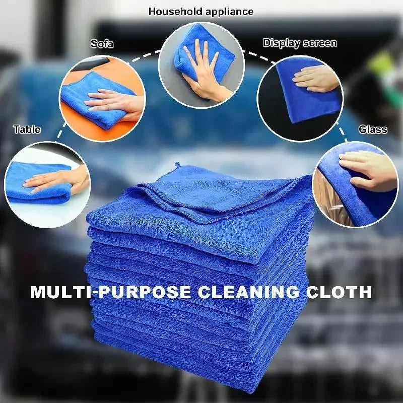 50-200PCS Microfiber Cars Wash Towels Extra Soft Cleaning Rag For Car Washing Tools Auto Detailing Absorbent Wash Duster Towel